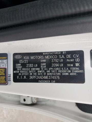 3KPF24AD4ME374976 KIA FORTE FE