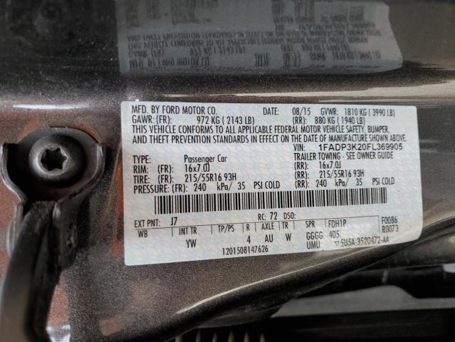 1FADP3K20FL369905 Ford FOCUS SE