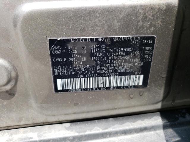 4S4BSAFC6H3228536 Subaru Outback 2.5i Premium