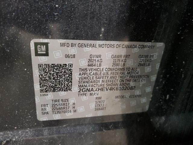 2GNAXHEV4K6102082 CHEVROLET EQUINOX 2019