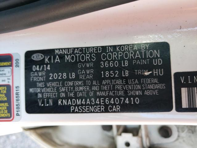 KNADM4A34E6407410 KIA RIO LX