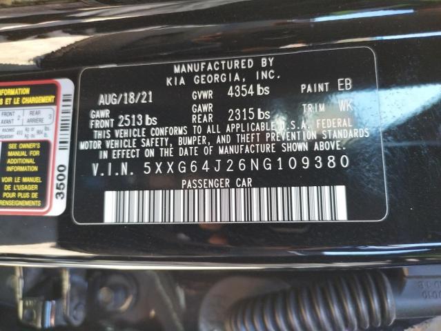 5XXG64J26NG109380 KIA K5 GT LINE