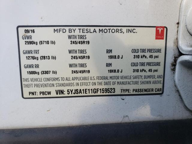 5YJSA1E11GF159523 Tesla MODEL S