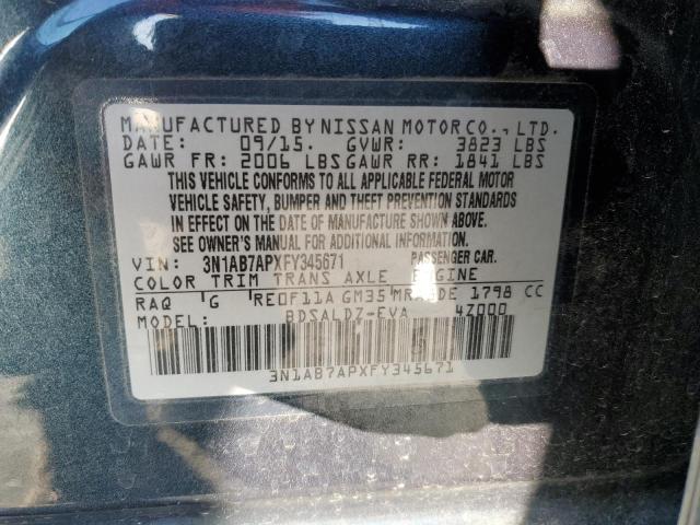3N1AB7APXFY345671 Nissan SENTRA S