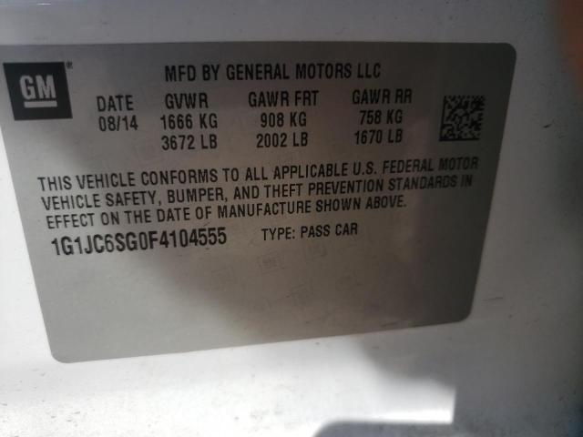 2015 CHEVROLET SONIC LT - 1G1JC6SG0F4104555