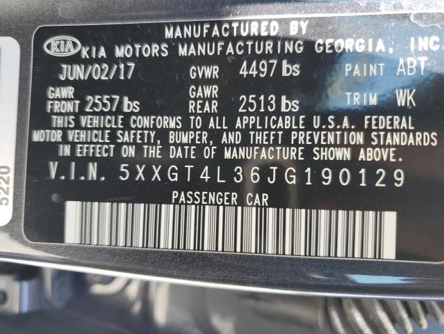 5XXGT4L36JG190129 KIA Optima Lx