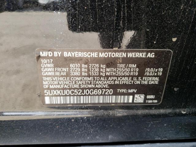 5UXKU0C52J0G69720 BMW X6 Sdrive35i