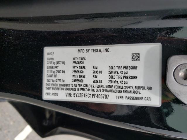 5YJ3E1EC1PF405707 Tesla MODEL 3
