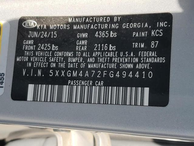 5XXGM4A72FG494410 KIA Optima Lx