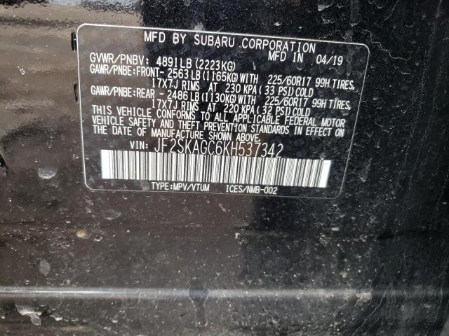 JF2SKAGC6KH537342 Subaru Forester Premium
