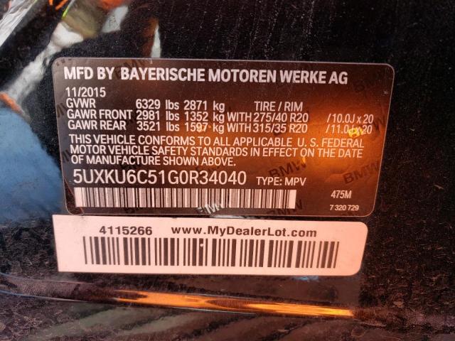 5UXKU6C51G0R34040 BMW X6 Xdrive50i