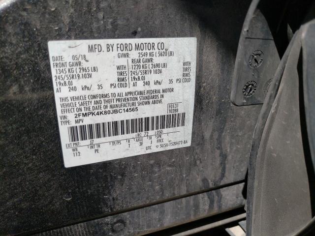 2FMPK4K80JBC14565 Ford Edge Titanium