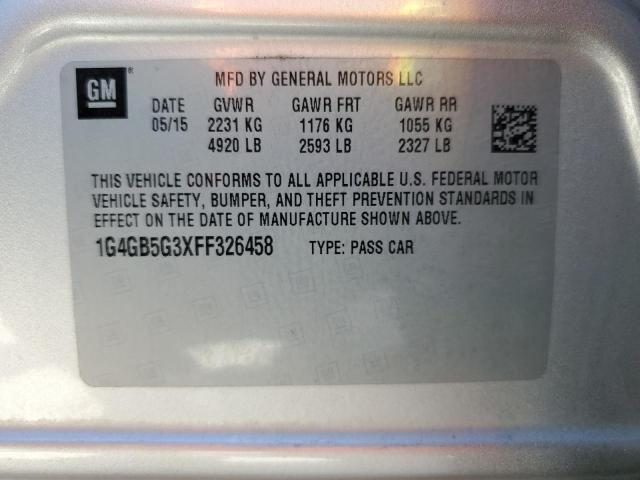 1G4GB5G3XFF326458 Buick Lacrosse