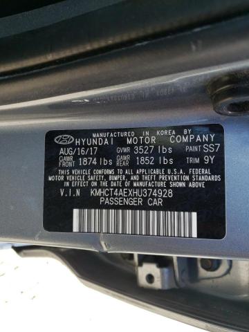 KMHCT4AEXHU374928 Hyundai ACCENT SE