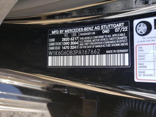 W1K6G6DB3PA167662 | 2023 MERCEDES-BENZ S 500 4MAT