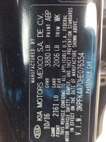 3KPFK4A70HE076554 KIA FORTE LX