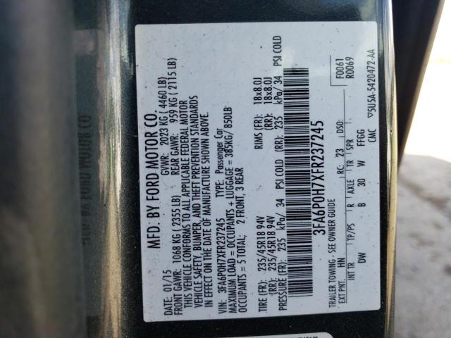 3FA6P0H7XFR237245 Ford FUSION SE