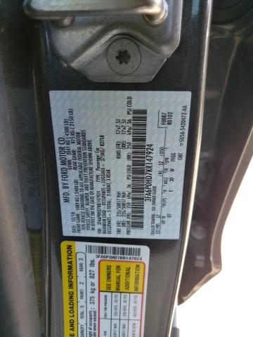 3FA6P0HD7KR147924 Ford FUSION SE