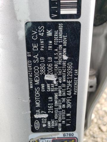 3KPFL4A75HE129360 KIA FORTE LX