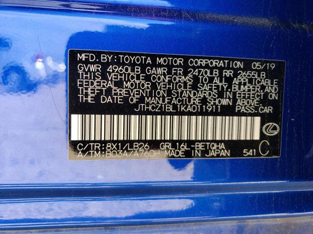 2019 LEXUS GS 350 BAS - JTHCZ1BL1KA011911
