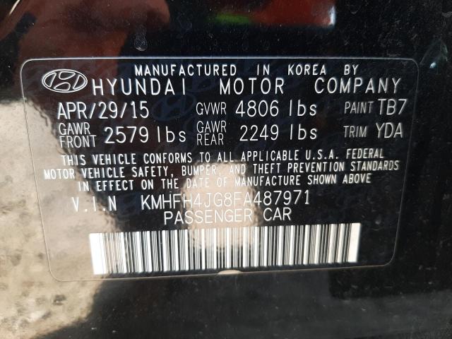 2015 HYUNDAI AZERA LIMI - KMHFH4JG8FA487971