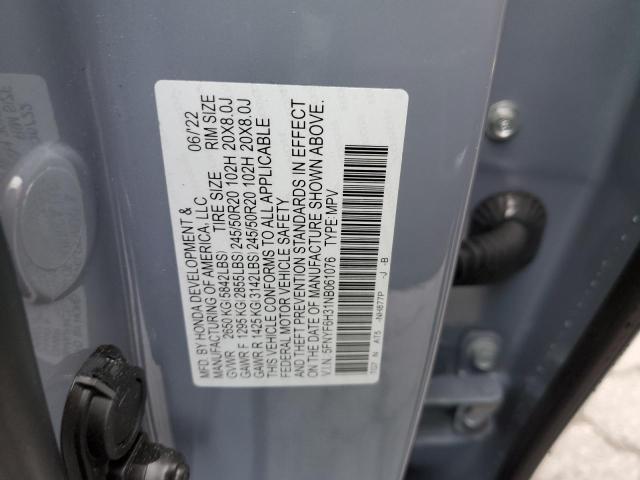 2022 HONDA PILOT SPOR - 5FNYF6H31NB061076