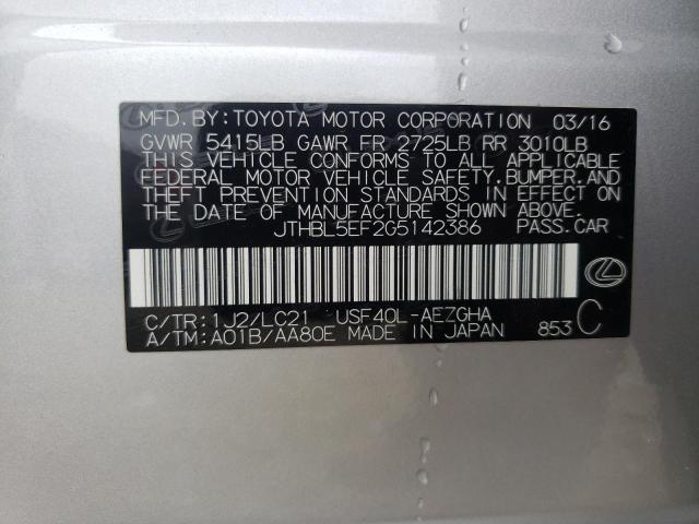 2016 LEXUS LS 460 - JTHBL5EF2G5142386