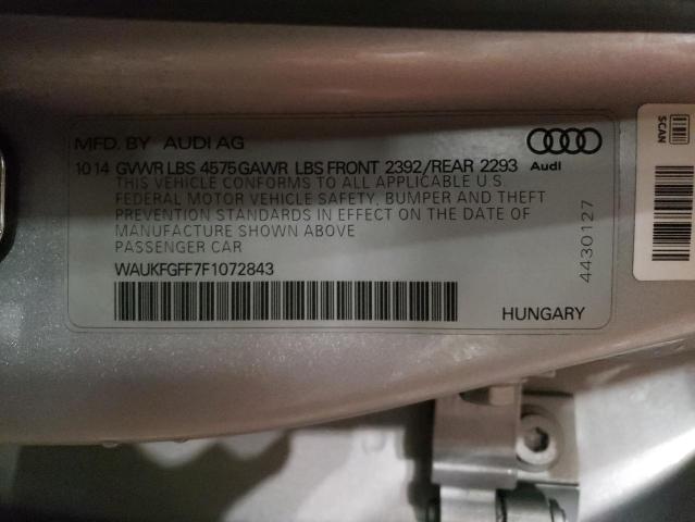 2015 AUDI A3 2.0 WAUKFGFF7F1072843