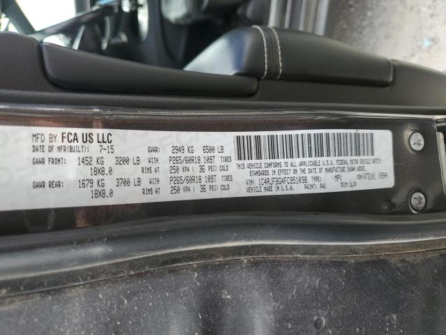 1C4RJFBGXFC951038 Jeep Grand Cherokee Limited