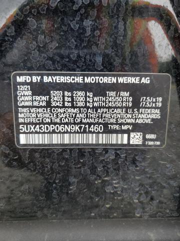 2022 BMW X3 2.5 - 5UX43DP06N9K71460