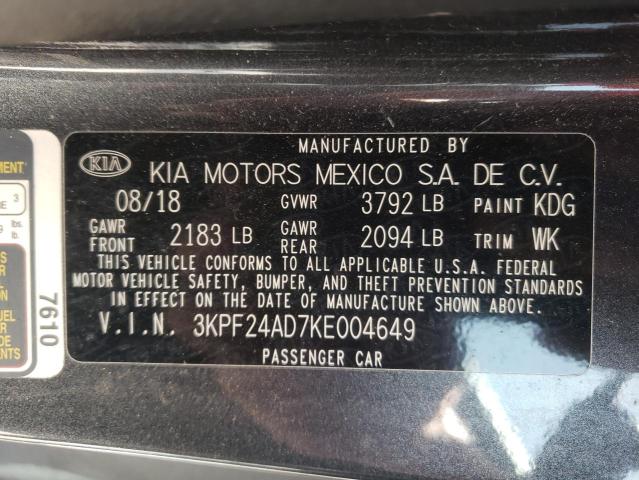3KPF24AD7KE004649 KIA FORTE FE