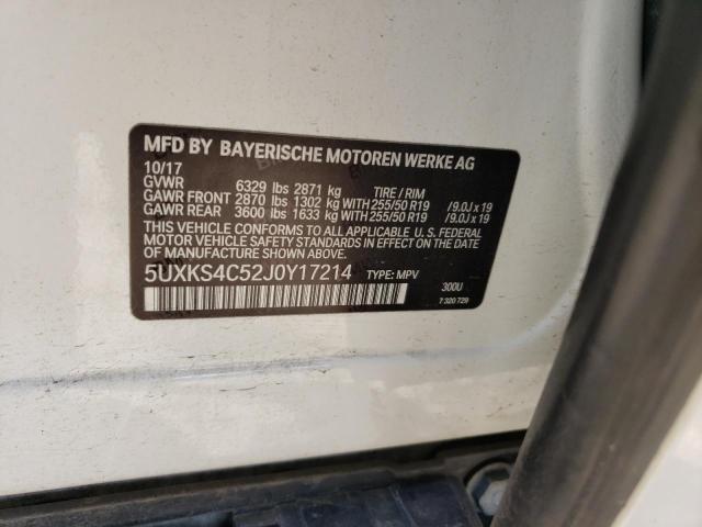 5UXKS4C52J0Y17214 BMW X5 Xdrive35d