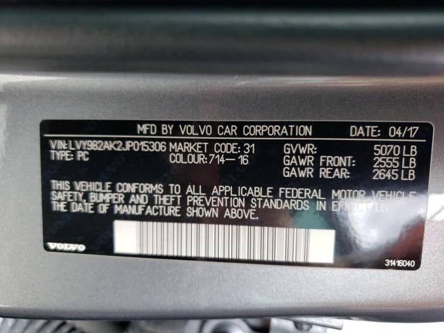 2018 VOLVO S90 T5 MOM - LVY982AK2JP015306