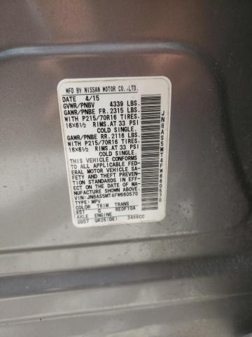 JN8AS5MT4FW660570 Nissan Rogue Select S