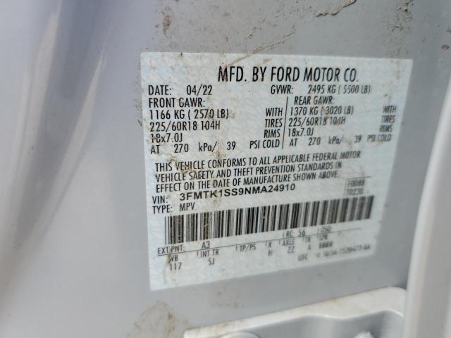 3FMTK1SS9NMA24910 Ford Mustang Mach-e Select