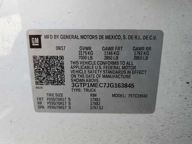 3GTP1MEC7JG163845 GMC Sierra C1500 Sle