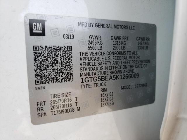 2019 GMC CANYON - 1GTG5BEA5K1266009