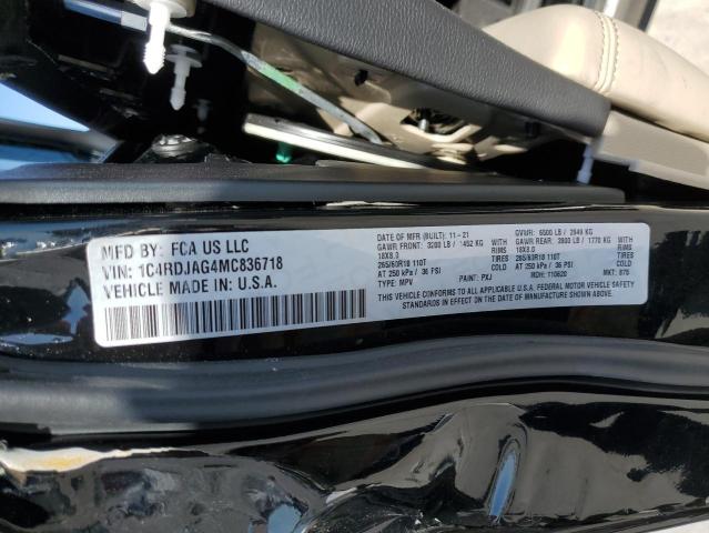 1C4RDJAG4MC836718 Dodge Durango Sxt