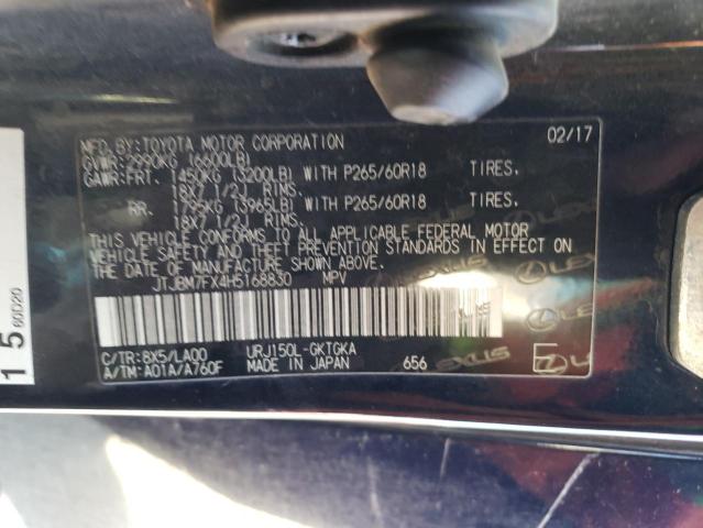 2017 LEXUS GX 460 - JTJBM7FX4H5168830