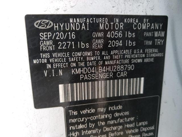 2017 HYUNDAI ELANTRA SP - KMHD04LB4HU288790
