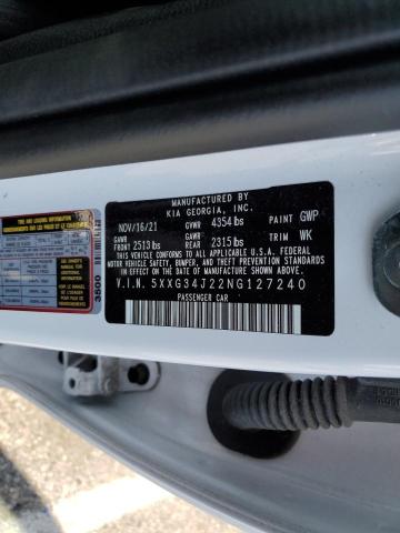 5XXG34J22NG127240 KIA K5 EX