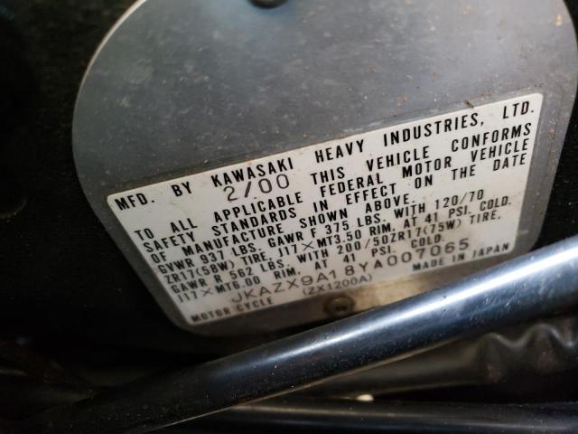 2000 KAWASAKI ZX1200 A1 JKAZX9A18YA007065
