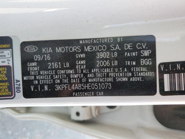 3KPFL4A85HE051073 KIA FORTE EX