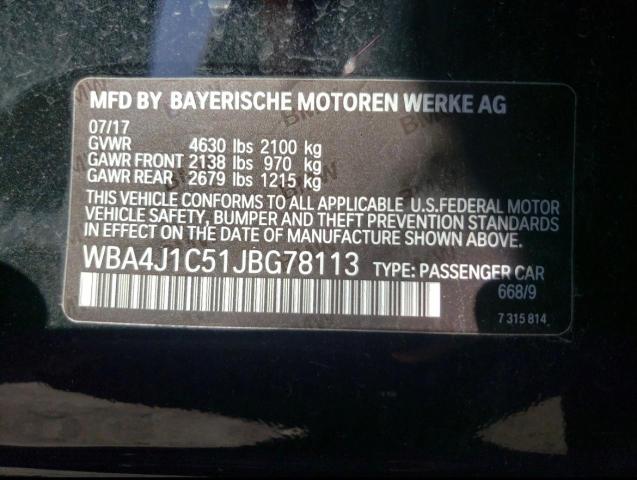 2018 BMW 430I GRAN - WBA4J1C51JBG78113