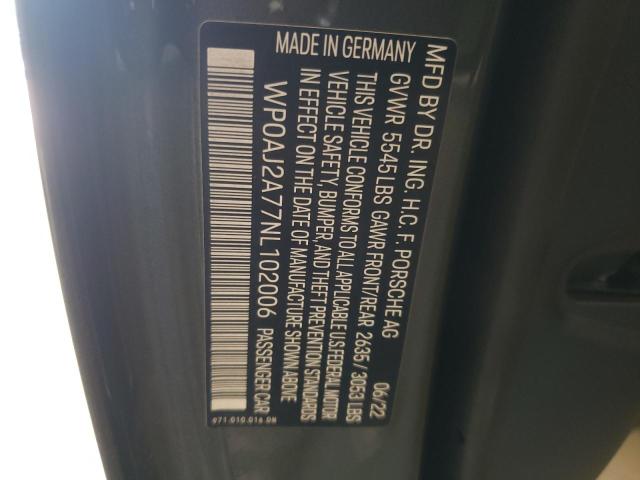 2022 PORSCHE PANAMERA B - WP0AJ2A77NL102006