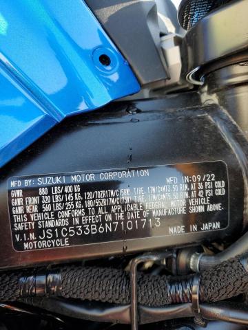 2022 SUZUKI GSX-S750 M - JS1C533B6N7101713
