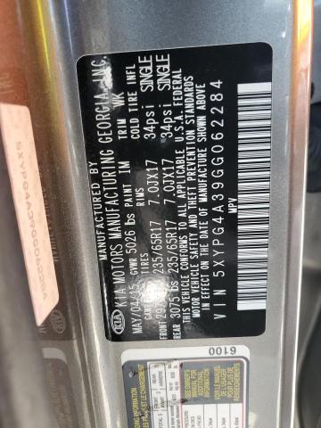 5XYPG4A39GG062284 KIA SORENTO LX