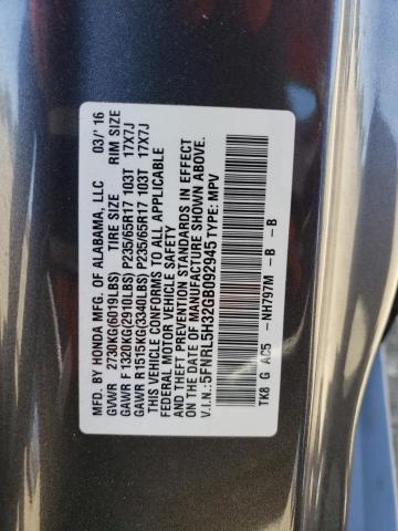 2016 HONDA ODYSSEY SE - 5FNRL5H32GB092945