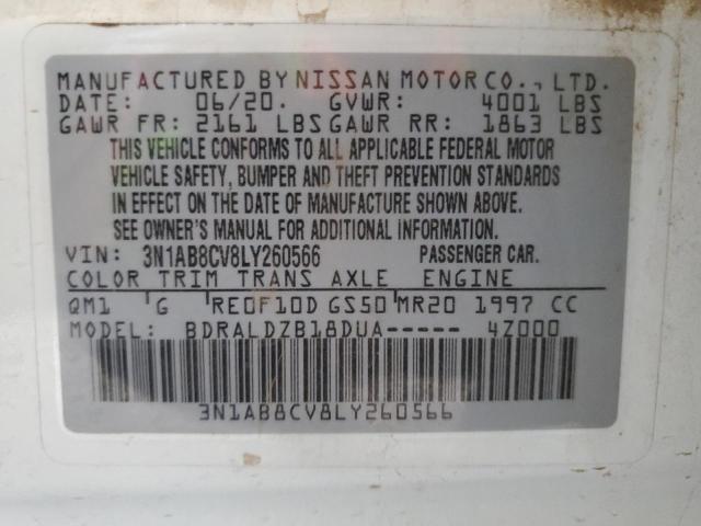 3N1AB8CV8LY260566 Nissan SENTRA SV