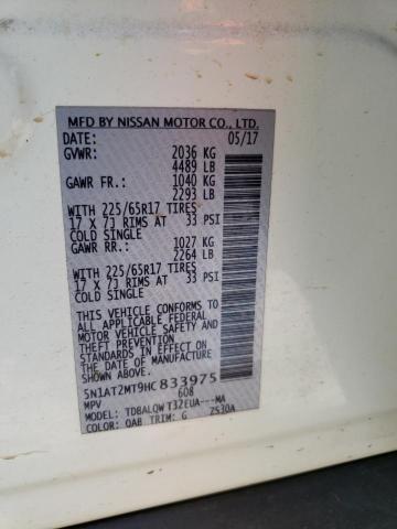 5N1AT2MT9HC833975 Nissan ROGUE S